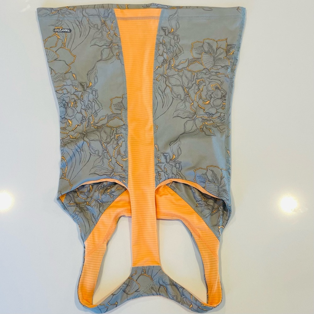 The North Face Gray and Orange Floral Tank Top • XS - Picture 6 of 10